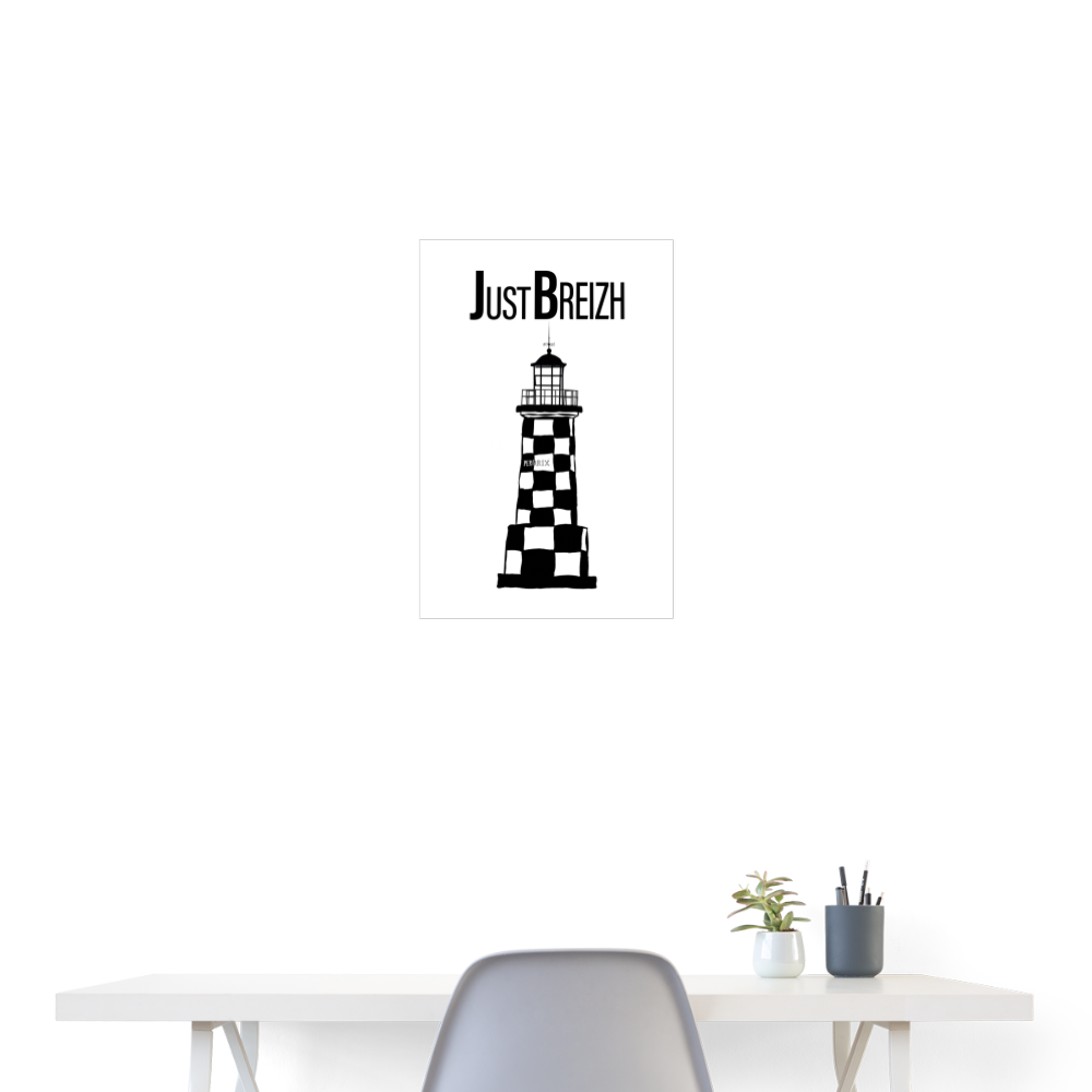 POSTER 60 x 40 cm / Fond BLANC / Design PERDRIX - blanc