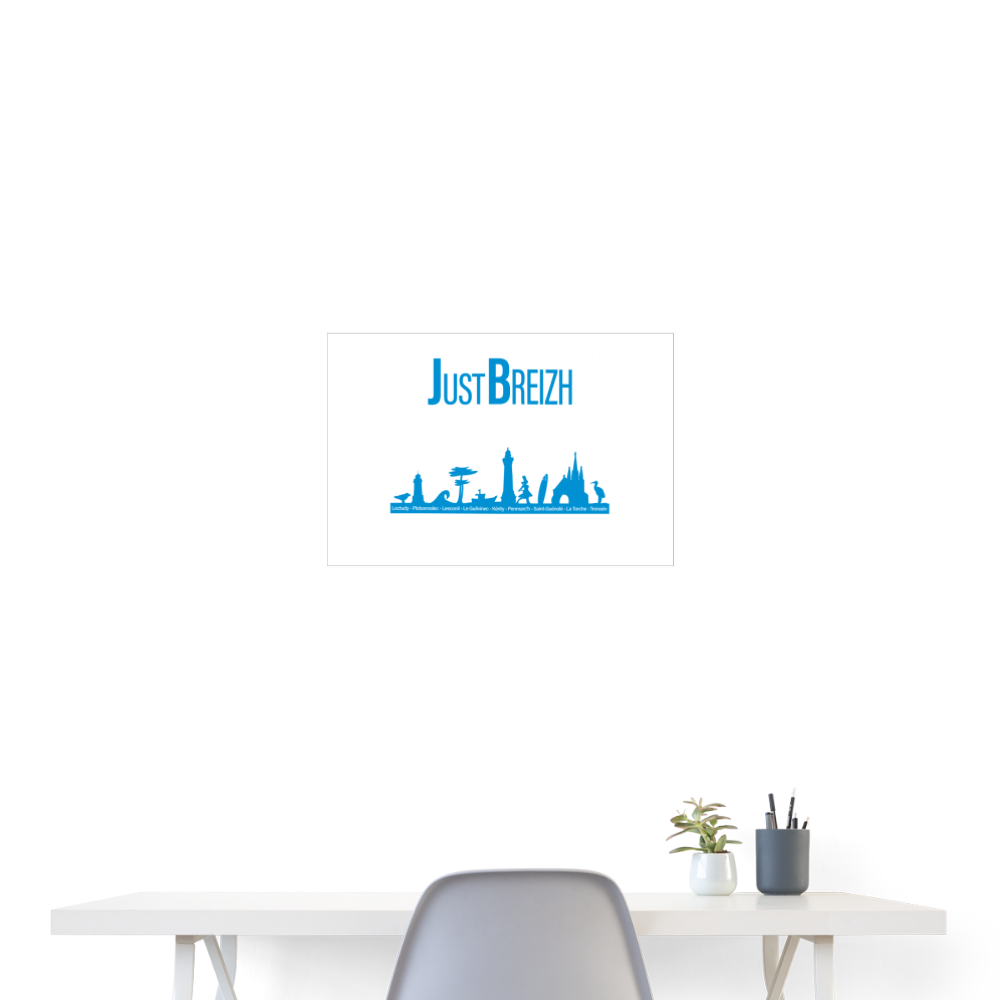POSTER 60 x 40 cm / Fond BLANC / Design SARDINE - blanc