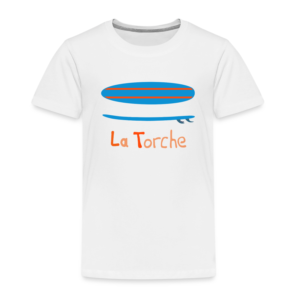 ENFANTS : T-SHIRTS / SURF / Textile BLANC / Design BLEU - blanc