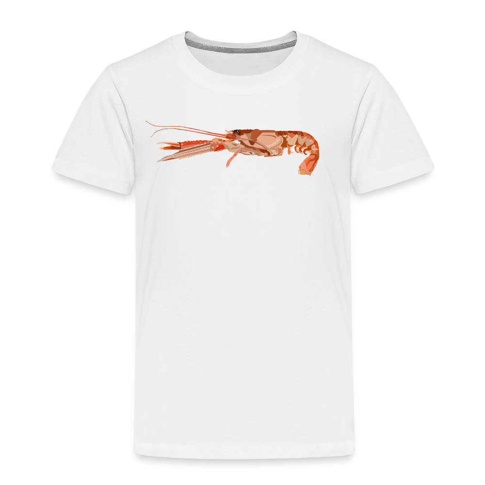 ENFANTS : T-SHIRTS / Langoustine / Textile BLANC / Design ORANGE - blanc