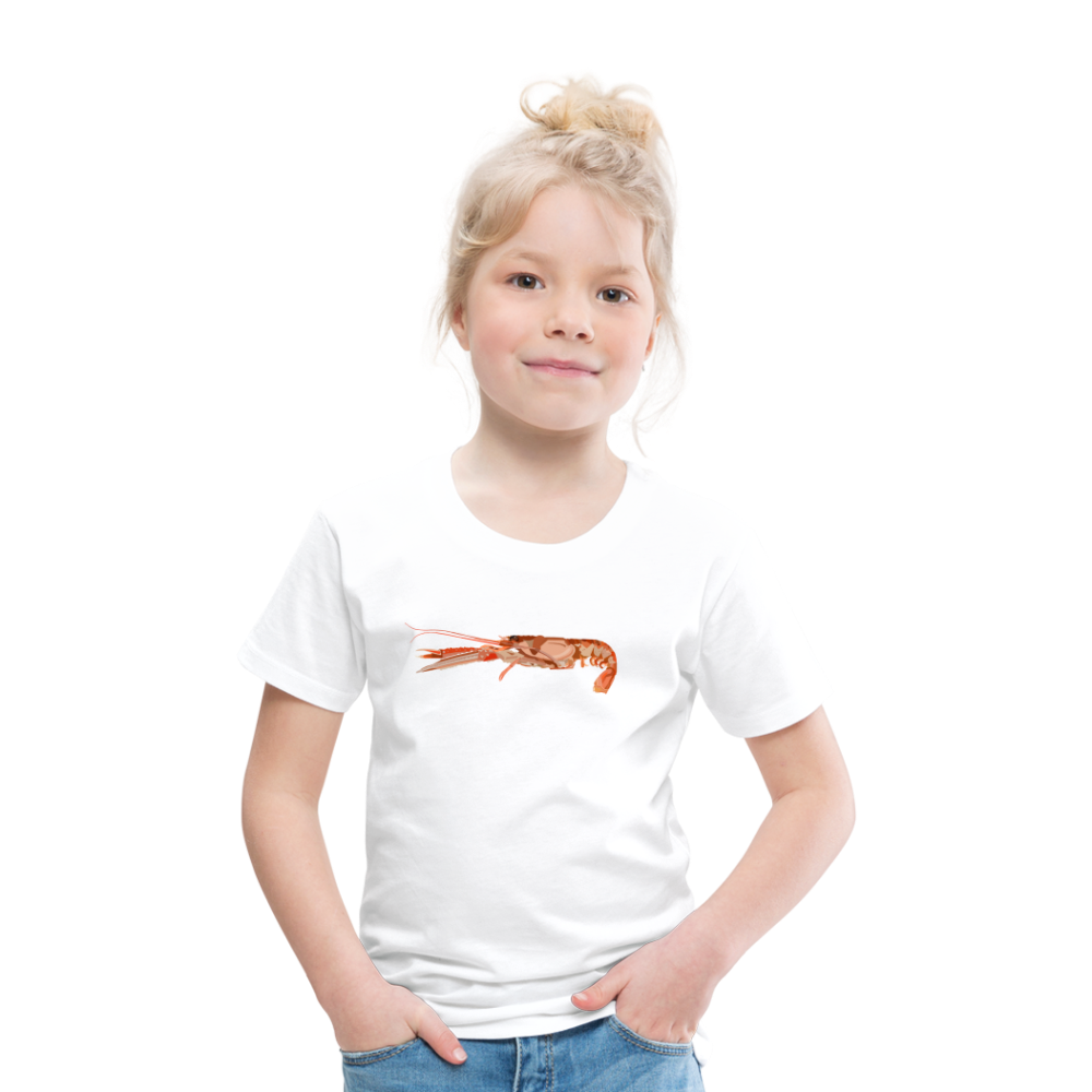 ENFANTS : T-SHIRTS / Langoustine / Textile BLANC / Design ORANGE - blanc