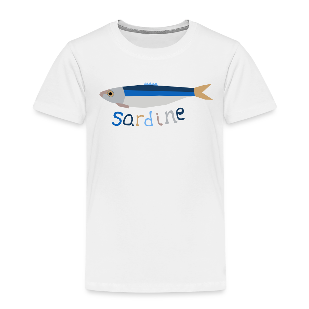 ENFANTS : T-SHIRTS / SARDINE / Textile BLANC / Design BLEU - blanc