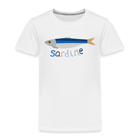 ENFANTS : T-SHIRTS / SARDINE / Textile BLANC / Design BLEU - blanc