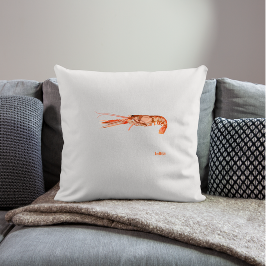 COUSSINS / Langoustine / Textile BLANC / Design Orange - blanc nature