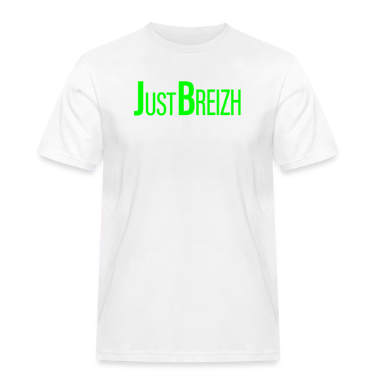 HOMMES : T-SHIRTS CLASSIQUES / JUST BREIZH VERT / TEXTILE BLANC - blanc