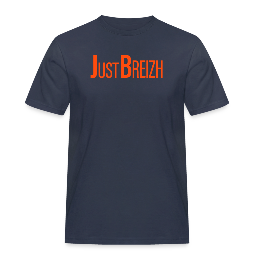 HOMMES : T-SHIRTS CLASSIQUES / JUST BREIZH ORANGE / TEXTILE BLEU - bleu marine