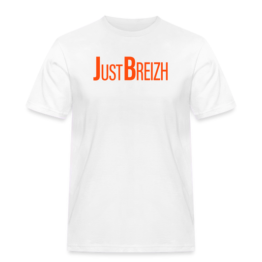 HOMMES : T-SHIRTS CLASSIQUES / JUST BREIZH ORANGE / TEXTILE BLANC - blanc