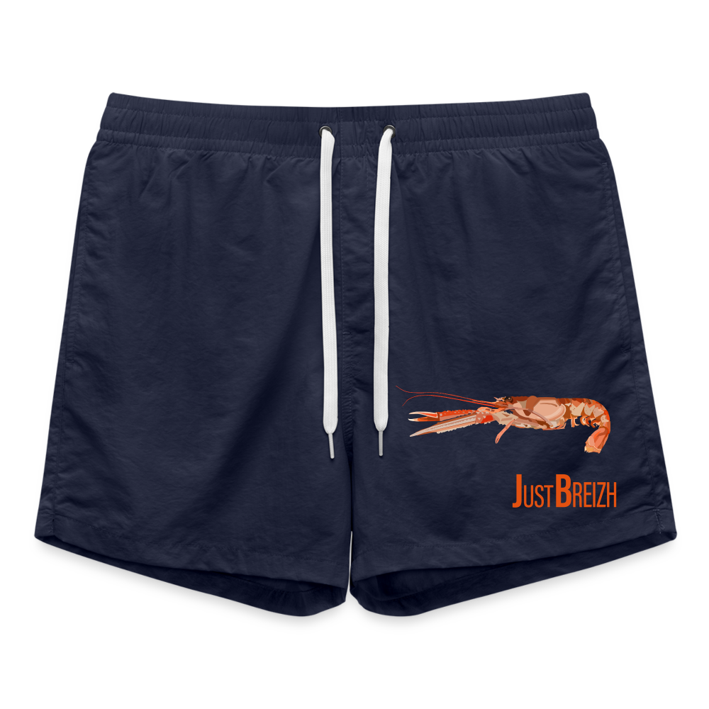 HOMMES : SHORT DE BAIN / LANGOUSTINE / TEXTILE BLEU FONCE - bleu marine