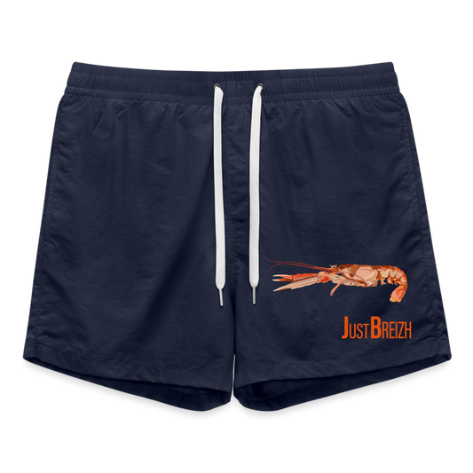 HOMMES : SHORT DE BAIN / LANGOUSTINE / TEXTILE BLEU FONCE - bleu marine